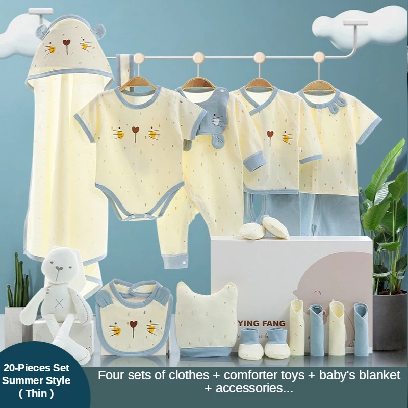 

XINYOU Newborn Clothes Baby Gift Tiny Cotton Baby Set 0-6 Months Autumn And Winter Kids Clothes Suit New Born Clothing Gift Teen