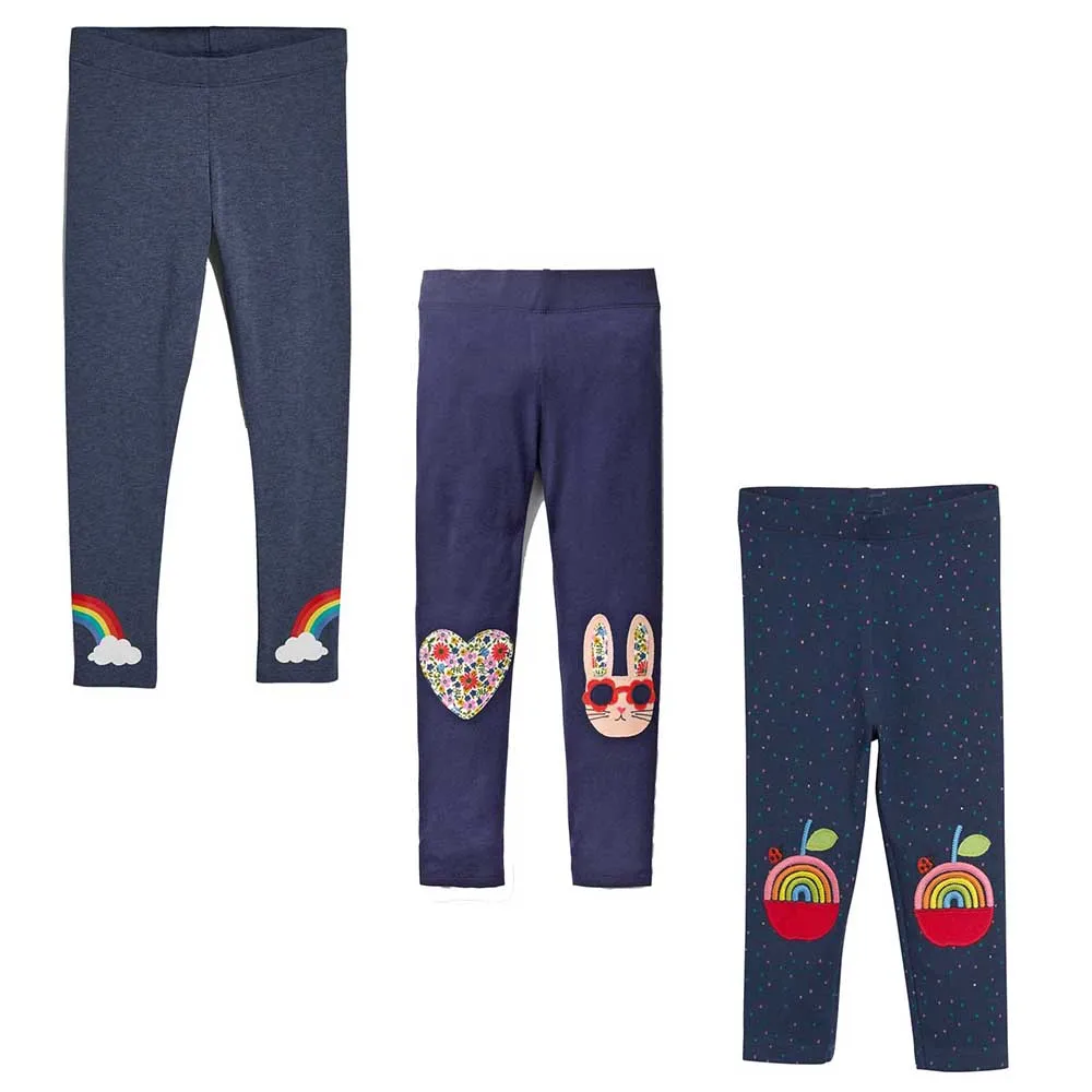 3 шт. детские леггинсы для девочек штаны с животным принтом хлопковые маленьких
