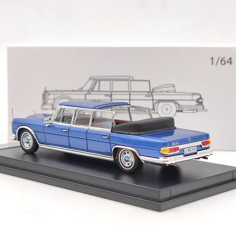 DCM 1:64 для 1966 M ~ ceders-B nz 600 Pullman Convertible Blue Limited Diecast модель |