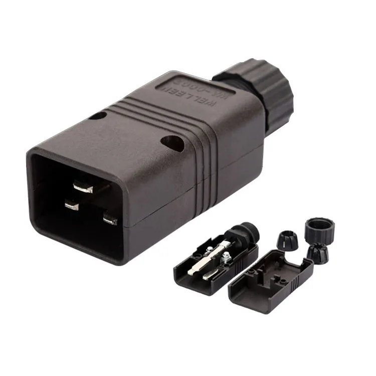 IEC320-C19 C20 гнездо 16A 110-250 В PDU/UPS съемный повторно Собранный шнур питания C19 розетка
