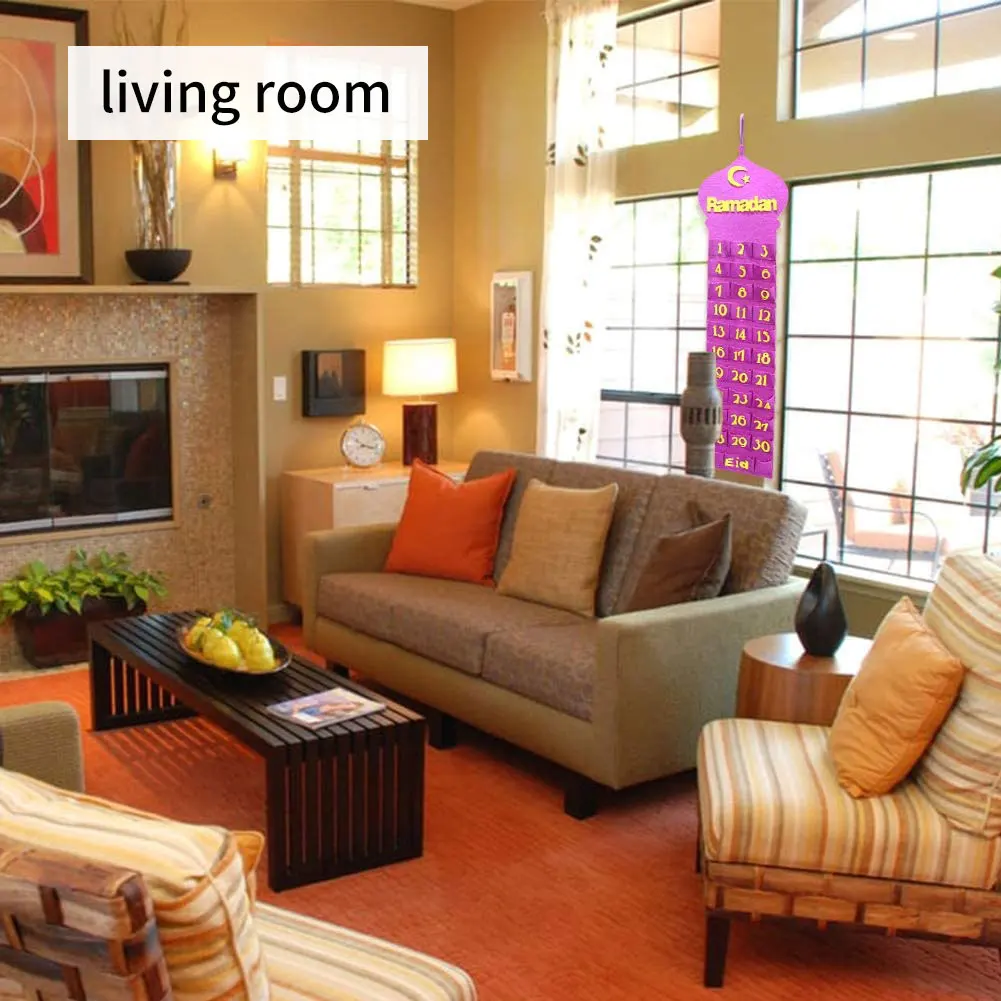 

2021Party Supplies Eid Mubarak Calendar Ramadan Wall Hanging Calendar Numbered Countdown Calendar For Eid Mubarak Decoration