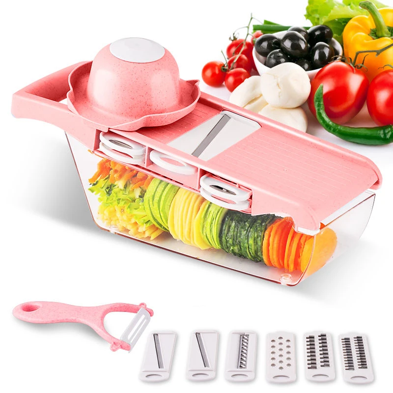

Multifunctional Vegetable Slicer Chopper Fruit Grater Shredders Potato Chipper Garlic Press Gadgets For Home Kitchen Accessories