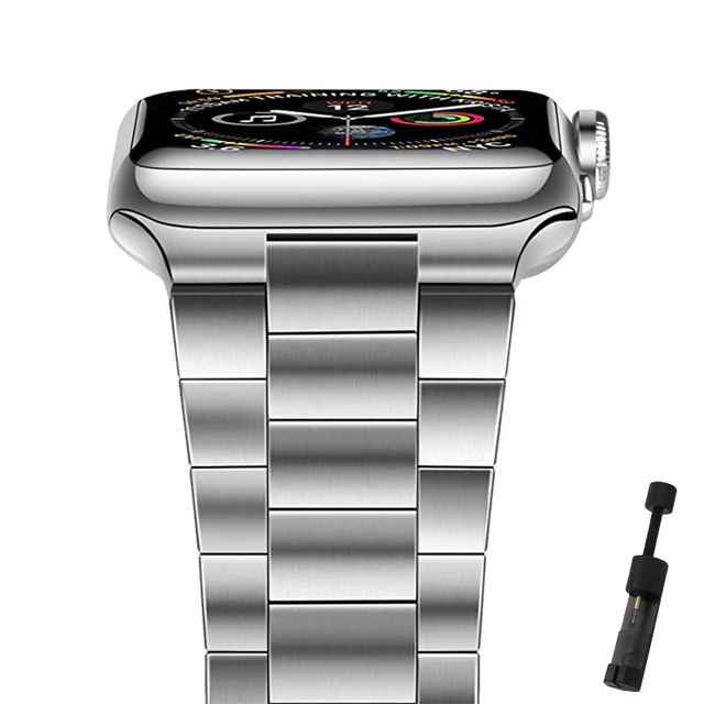 

For Apple Watch Se strap series 6 5 4 3 2 Upgraded stainless steel adjustable strap 38mm 40mm strap Iwatch metal strap 44mm