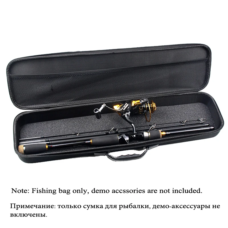 EVA Fishing Bags 63cm Shockproof Fishing Tackle Bag with Strap Outdoor Portable Rod Reel Carry Box Pole Storage Case A530