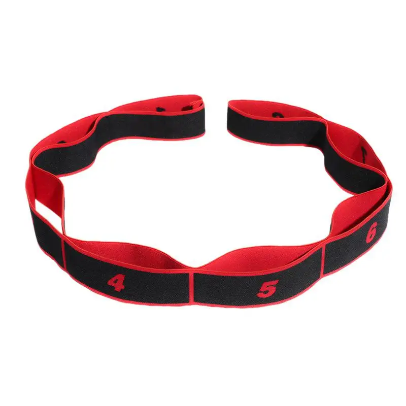Red and black Высокие эластичные Йога Аксессуары Фитнес эластичных лент на 8-петля тренировочные натяжения ленты упражнения на растяжку йога коврик ремешок - Цвет: Red and black