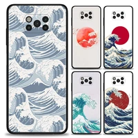 the great wave off kanagawa phone case for xiaomi poco x3 nfc m3 pro 5g pocophone f1 f3 gt mi 10t 11 lite 9t note 10 9 cover