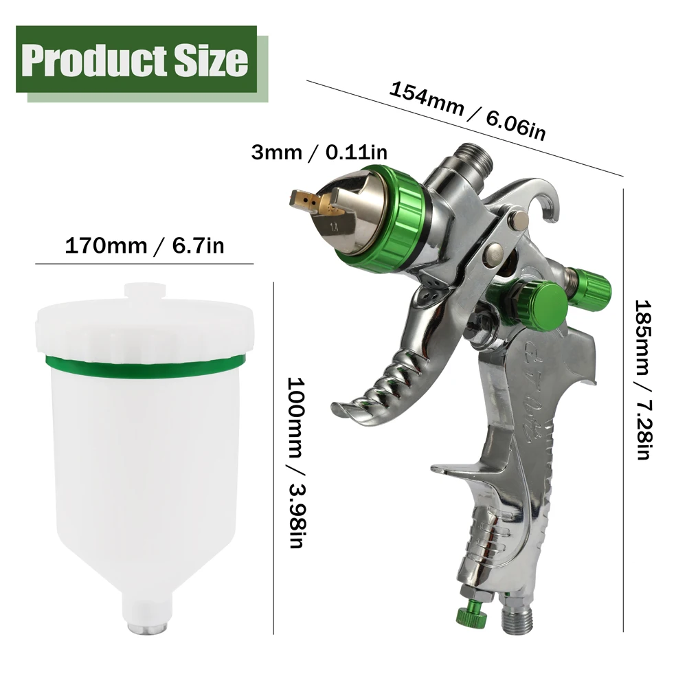 HVLP Аэрограф пистолет-распылитель из нержавеющей стали | Инструменты
