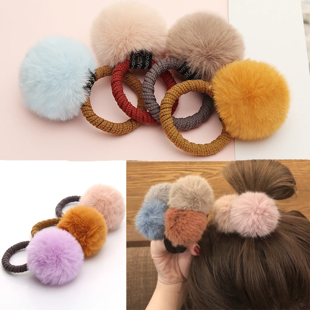 

Korean Cute Imitation Water Ball Hair Ring Female Rubber Band Elastic Hair Bands Headwear Children Hair Accessories Ornaments