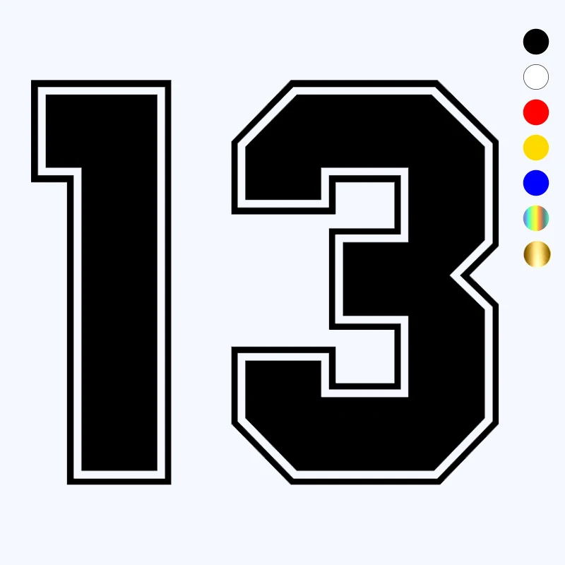 

CK3230#20*17см наклейки на авто цифры 13 водонепроницаемые наклейки на машину наклейка для авто автонаклейка стикер этикеты винила наклейки стай...