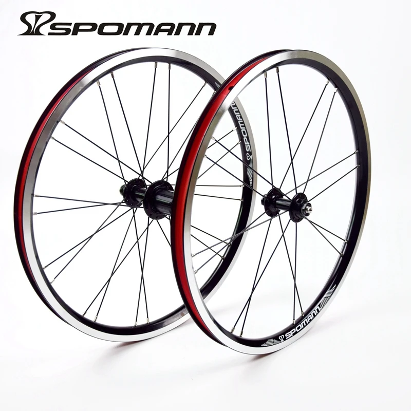 Günstig Spomann 20 Zoll Mountainbike Räder BMX Laufradsatz 11 Geschwindigkeiten Faltrad Rad V Bremse Fahrrad Radsätze Bicicleta Teile
