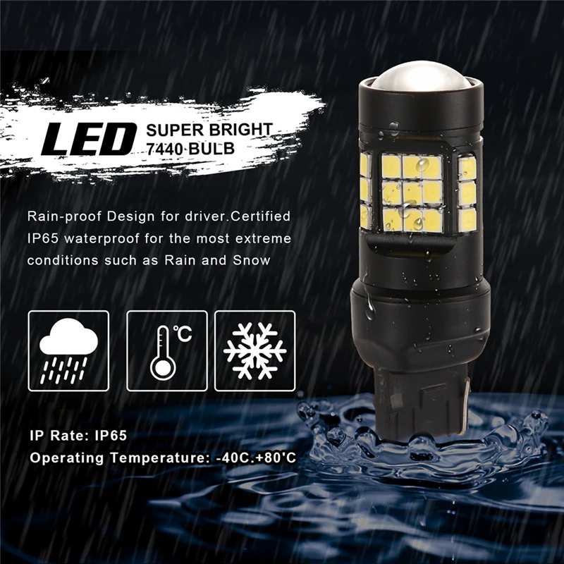 Car LED Backup Light Cold White Lights Reverse Bulb Chipsets Back up Stop Tail Lamp Bulbs Replacement Auto Lamps | Автомобили и