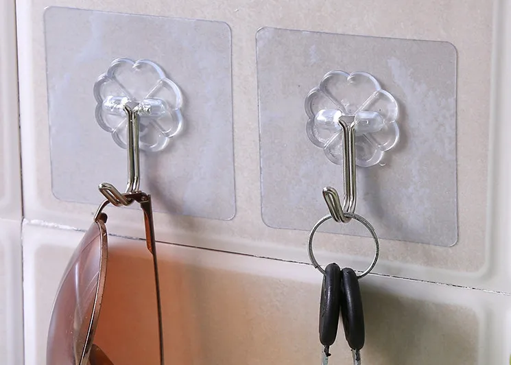 1 шт. простой и стильный нано-крючок многоцелевой кухонный прозрачный Круглый Не