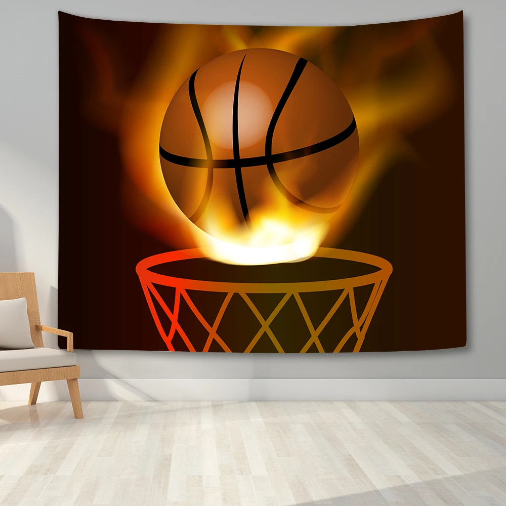 

Настенный 3D гобелен для мальчиков, художественный Декор для дома, колледжа, общежития, праздников, путешествий, баскетбольный узор