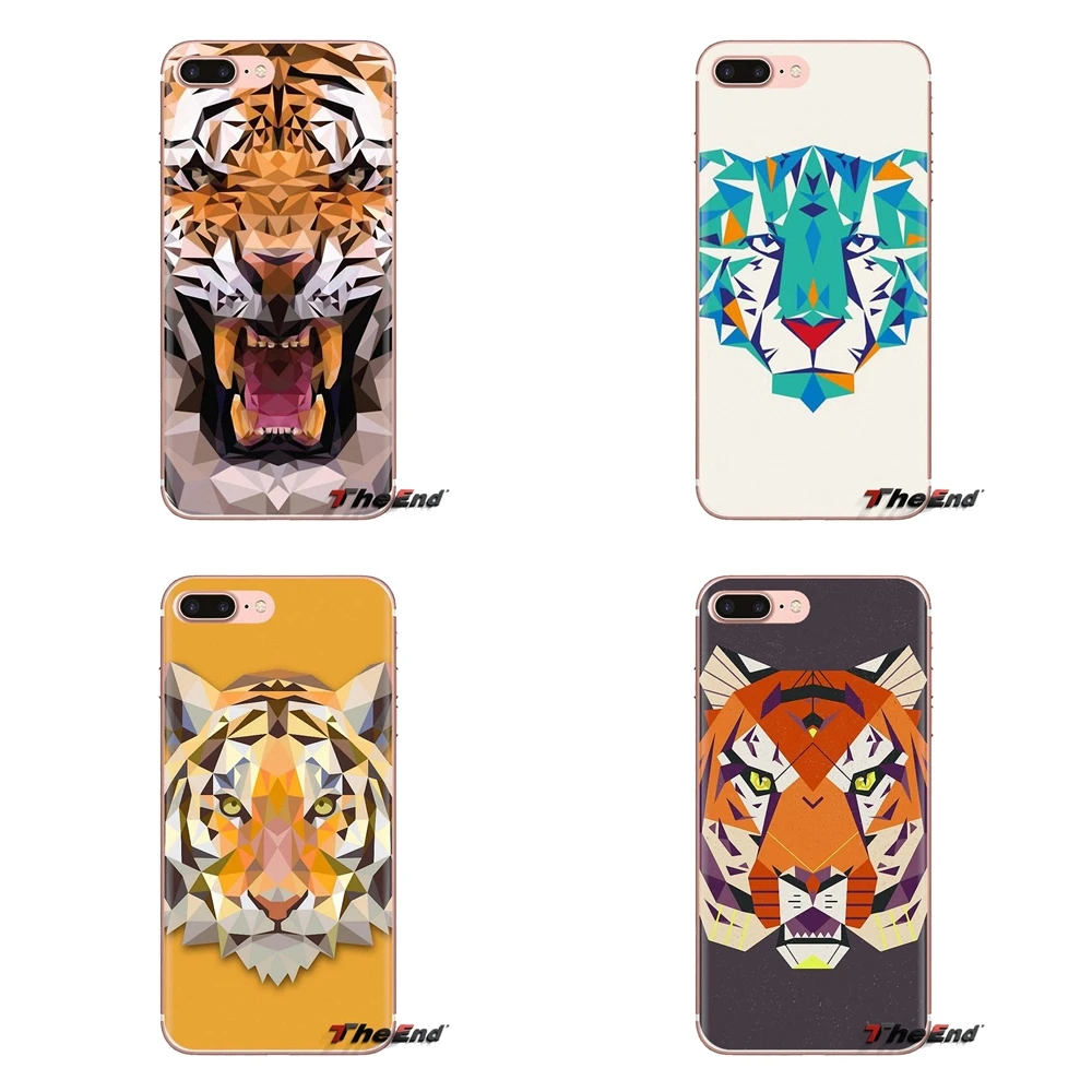Artist Geometric Tiger Color TPU Skin Case For iPhone XS Max XR X 4 4S 5 5S 5C SE 6 6S 7 8 Plus Samsung Galaxy J1 J3 J5 J7 A3 A5 |