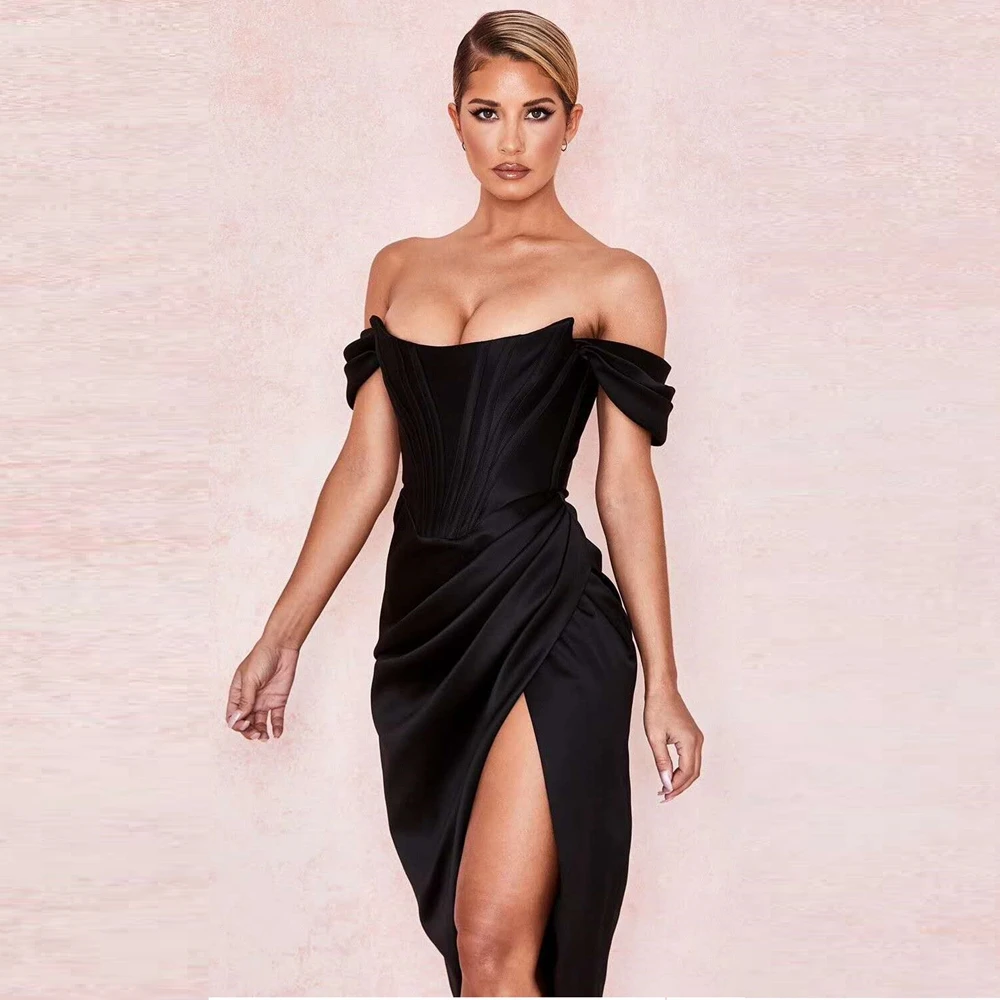 Новинка 2020 г. модное Великолепное Белое Женское платье с открытыми плечами и