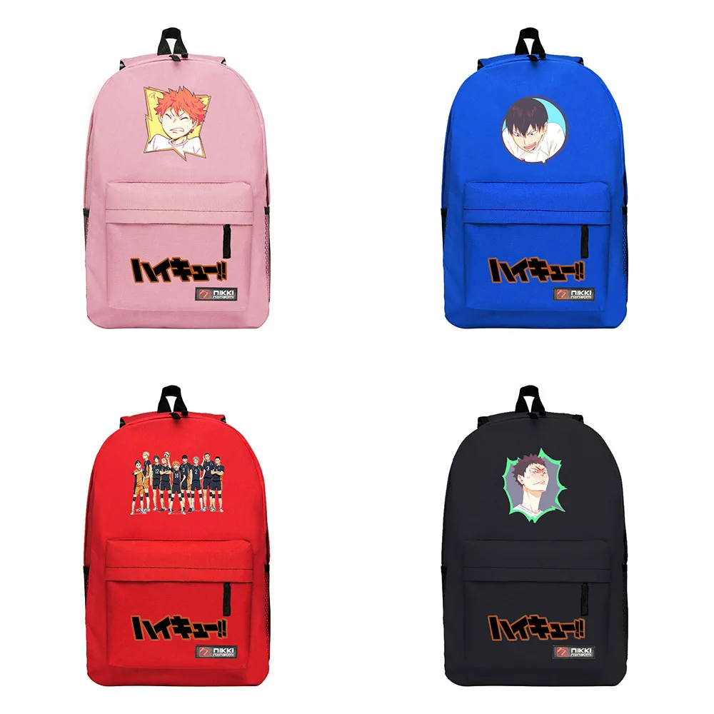 

Рюкзак Haikyuu, сумки для женщин, мужчин, подростков, мальчиков, девочек, студентов, школьные сумки, дорожные Мультяшные рюкзаки для игр, подарок