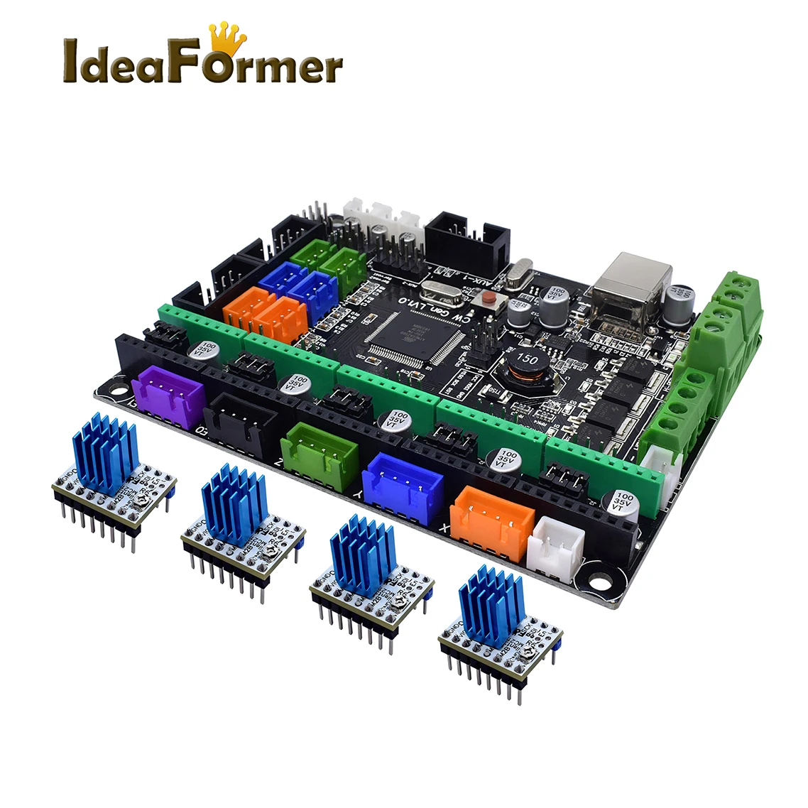 Материнская плата MKS Gen L V1.0 или+ 4 шт. A4988/DRV8825/TMC2130 V1.1/TMC2130 V1.2 SPI/TMC2208 V1.2 драйвер для Reprap Ramps 1,4 SKR V1.3