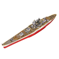 piececool 3d metal puzzle richelieu battleship diy jigsaw model building kits gift and toys for adults children
