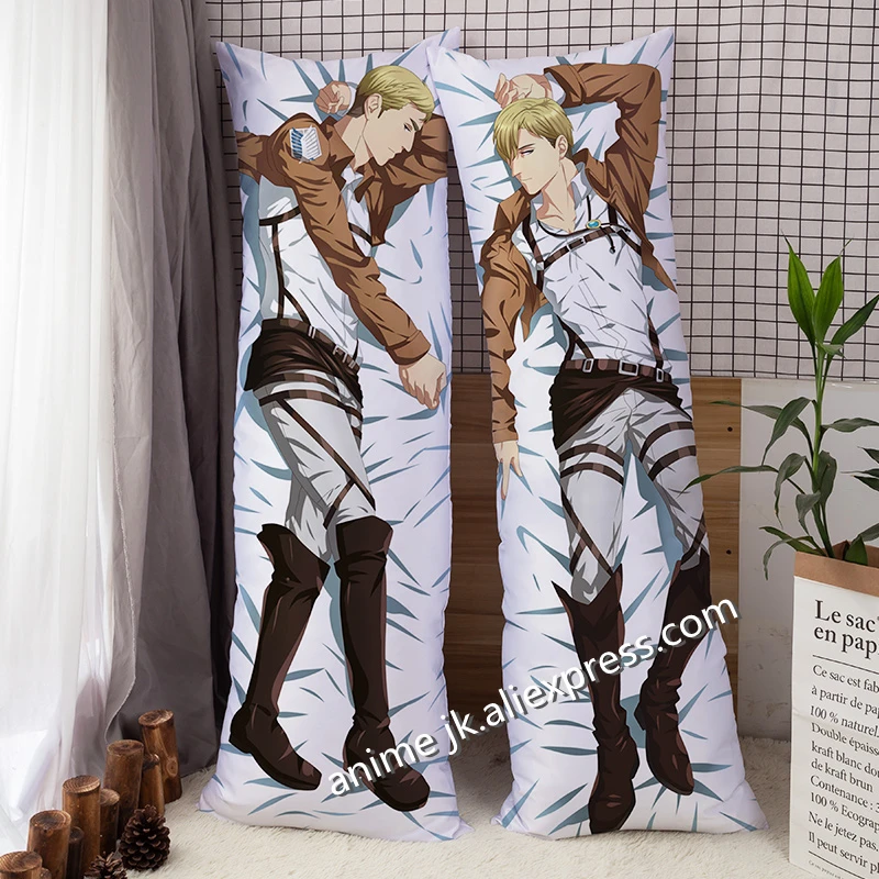 Japanese Anime Attack on Titan Dakimakura Body Pillow Cover Case Hugging Pillowcase | Тематическая одежда и униформа