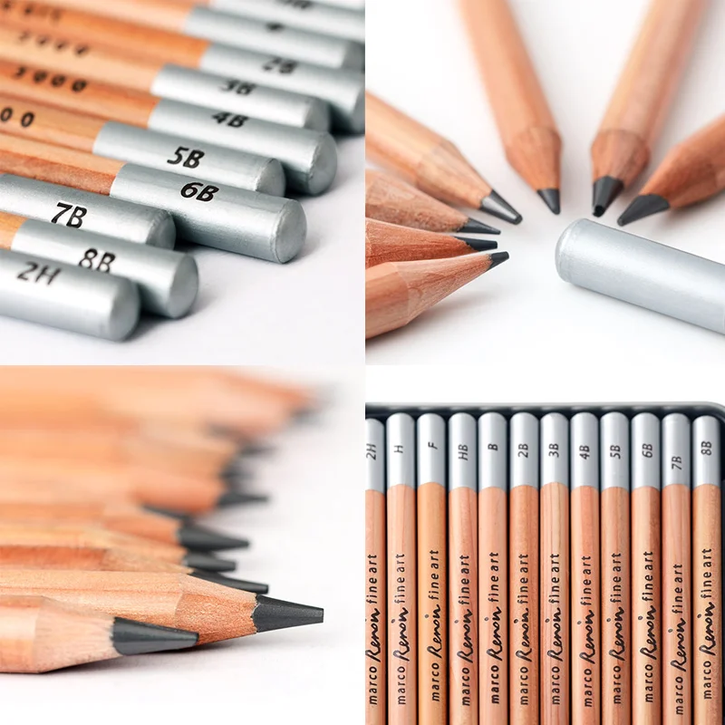 Марко карандаш с древесным углем смешанный свинцовый для рисования