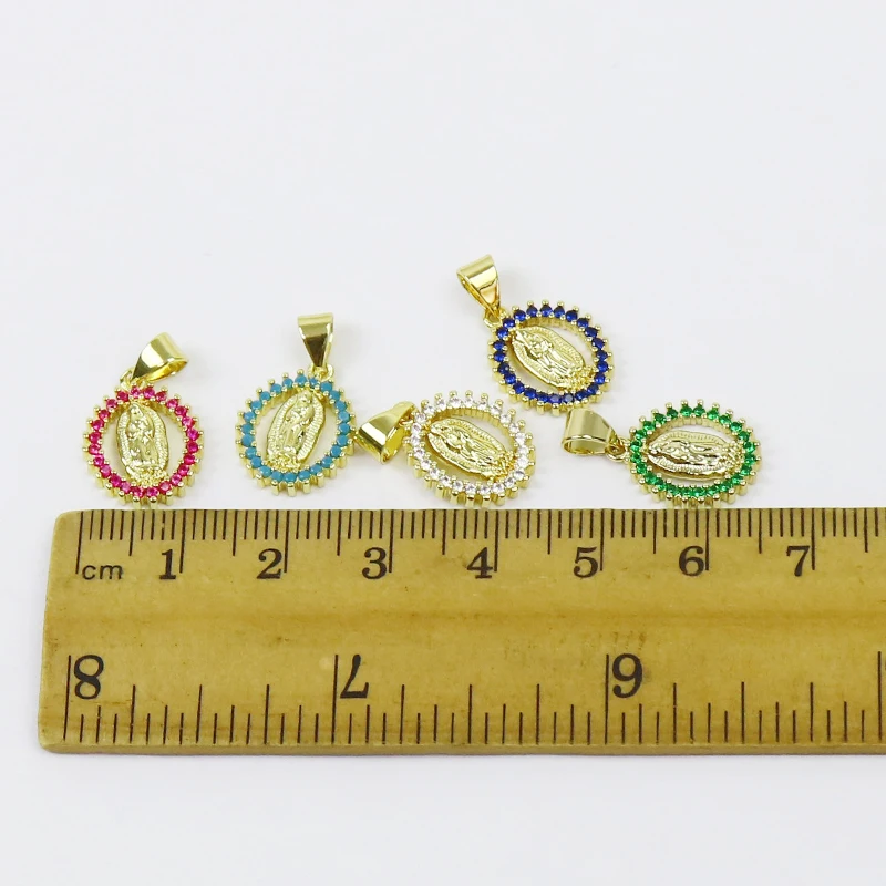 

20Pcs Mix color Round Gold Jesus pendant Round Jewelry Pendant Jewelry Necklace Accessories New design pendant 51603