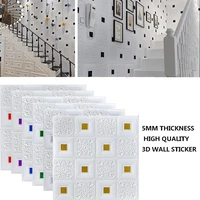 10 pcs self adhesive 3d brick wall sticker roof ceiling decoration background roughcast house bedroom living room wall stickers
