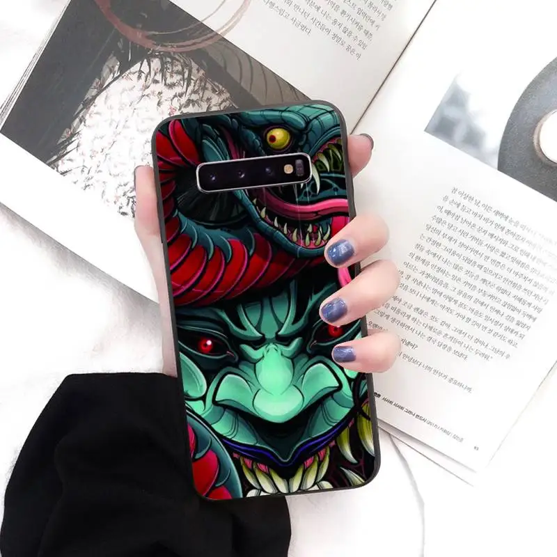 

Japanese cartoon pub wave Anime Phone Case Black Cover For Samsung S5 6 6Edge 7 8 9 10 10E 10Plus 20 20lite 20Ultra Cases