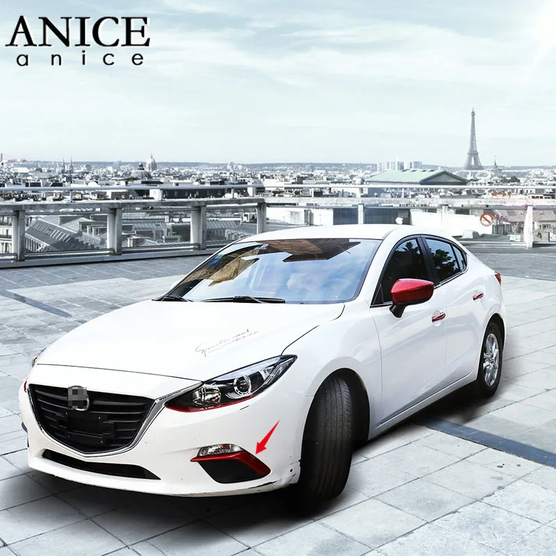 2 шт. хромированные накладки на передние фары автомобиля MAZDA3 AXELA m3 2014 2016
