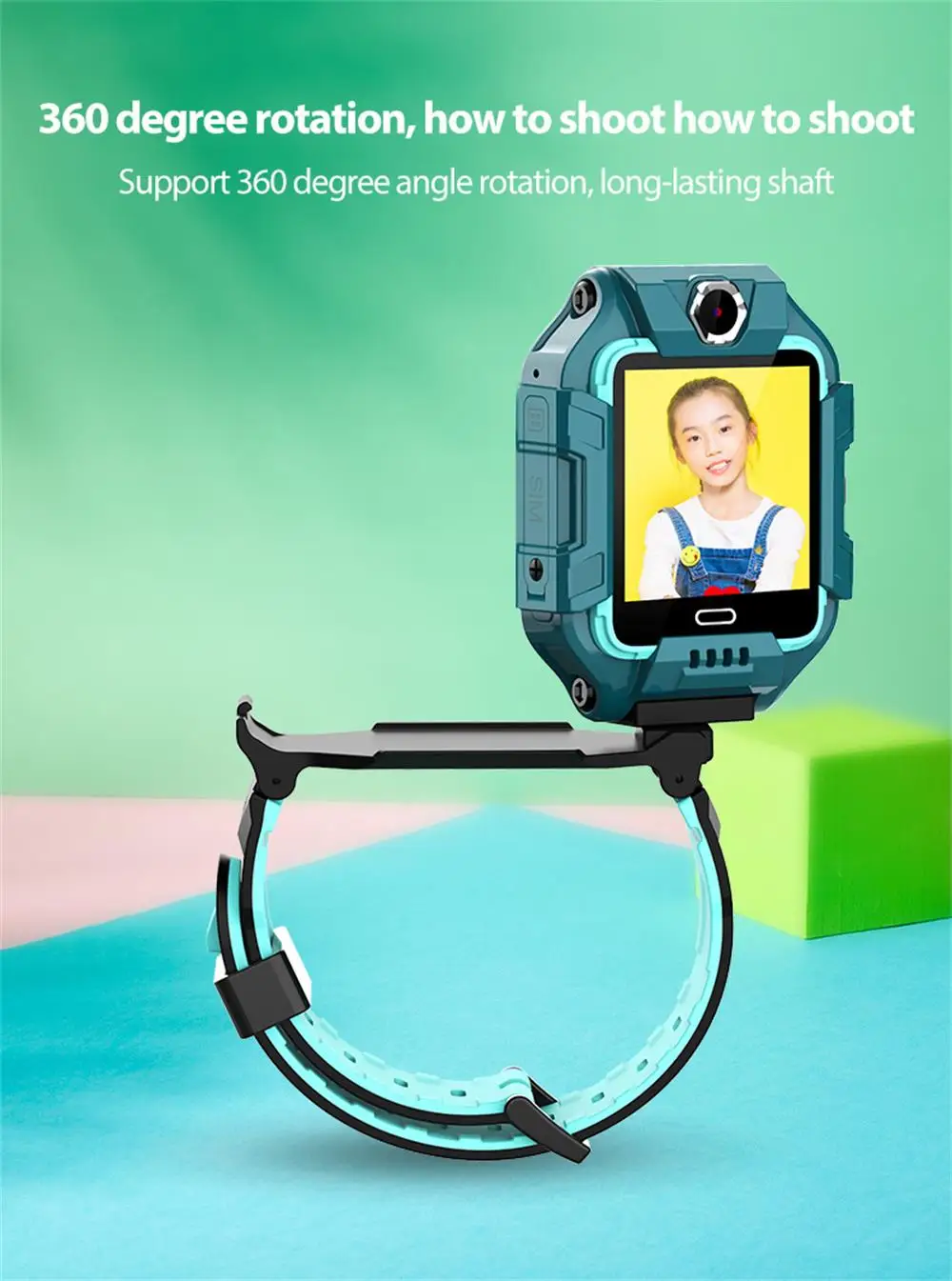 696 Детские 4G LTE умные часы gps+ WiFi+ LBS расположение SIM Двойная камера вращение на 360 градусов умные часы телефон часы ремешок