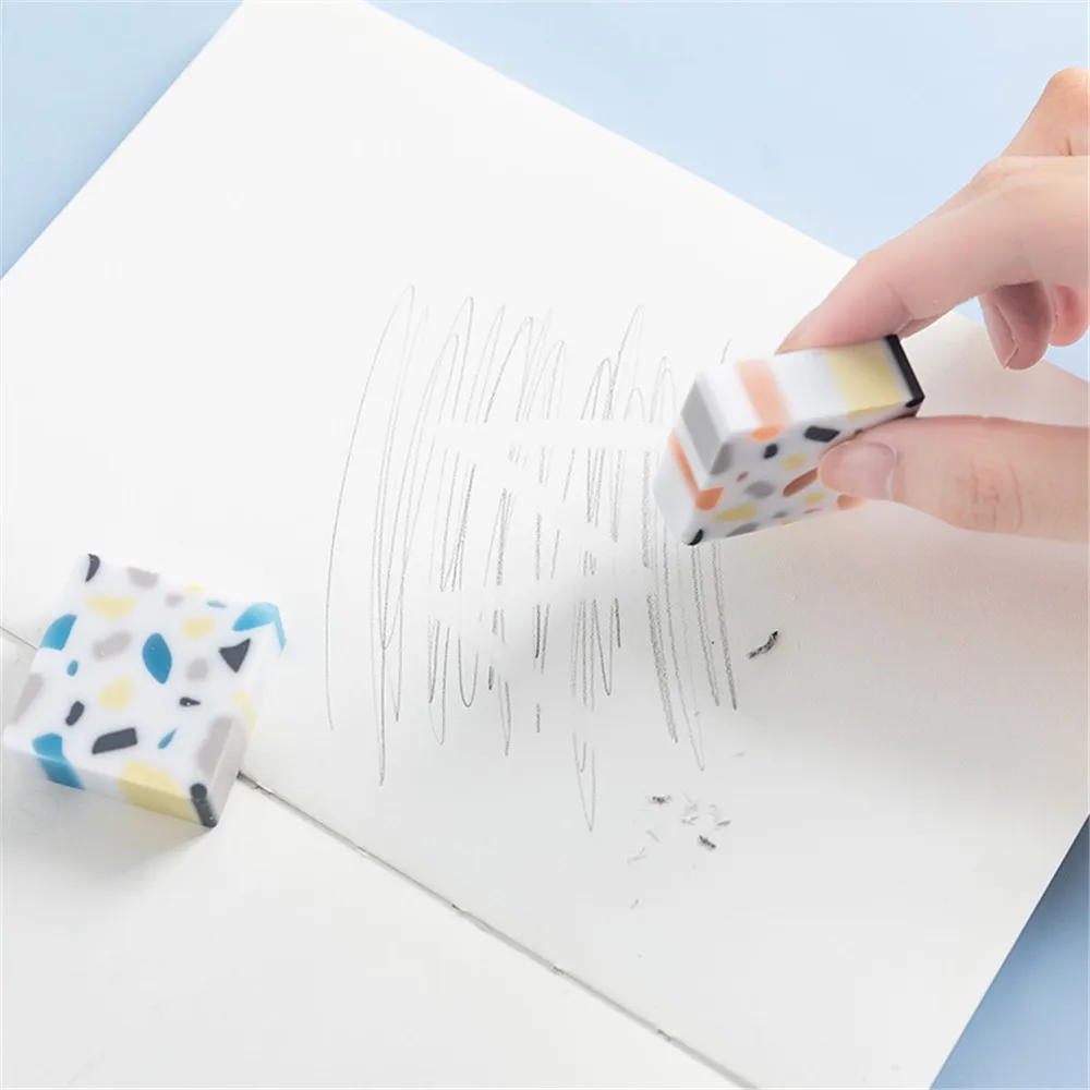 Cute River Stones Pattern Pencil Erasers Students Soft Eraser For Kids Drawing Writing Party Classroom Rewards School Supplies | Канцтовары