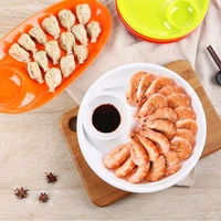 dumpling plates dinner set simple white ceramic sushi plate divided dish sauce dishes tableware kitchen fruit plates tray