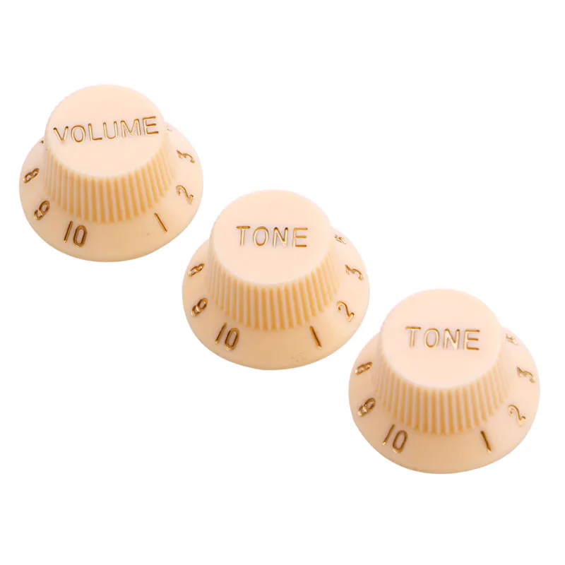 

3Pcs/set New Plastic Guitars Strat Knob 1-Volume 2-Tone Control Knobs For Guitar Accessories