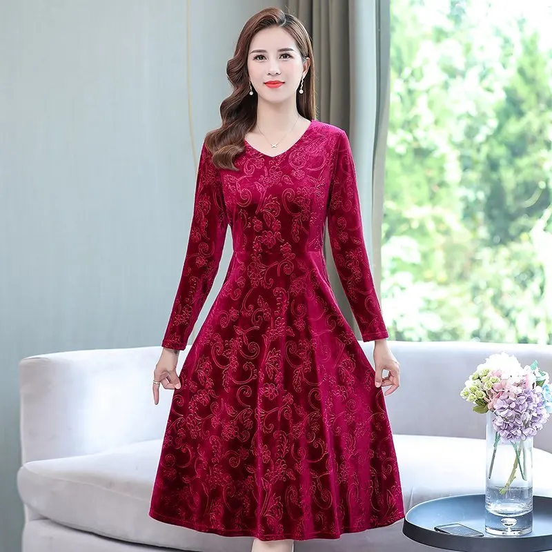 

Suofun Office Lady A-Line 2021 New Fashion Women's Middle-aged Dress With Rich Wife Foreign Style Spring Autumn Mother Dress