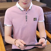 short sleeved polo t shirt for men 95 cotton business casual solid male fashion shirts collar 2021 new lapel t shirt 4xl 5xl