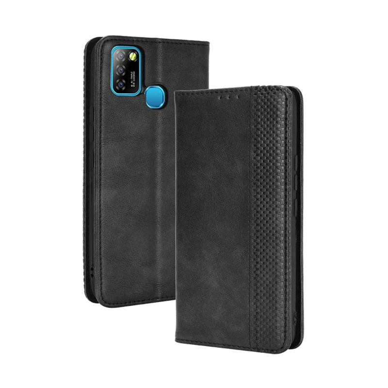 vintage solid color flip leather phone case for tecno camon 12 air pro s5 lite x652 x652b infinix s5 cc6 cc9 cover cases capa free global shipping