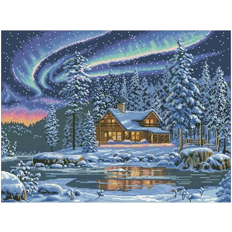 

Набор для вышивки крестиком, зимний Набор для вышивки крестиком, 11/14/18/16/22/25/28ct