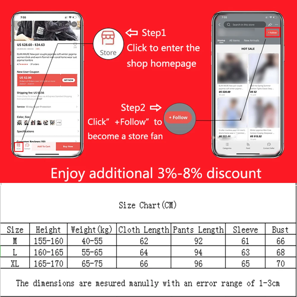 

ATUOH Spring, Autumn And Winter Flannel Round Neck Ladies Pajamas Set Cartoon Cute Thick Coral Fleece Warm Home Service