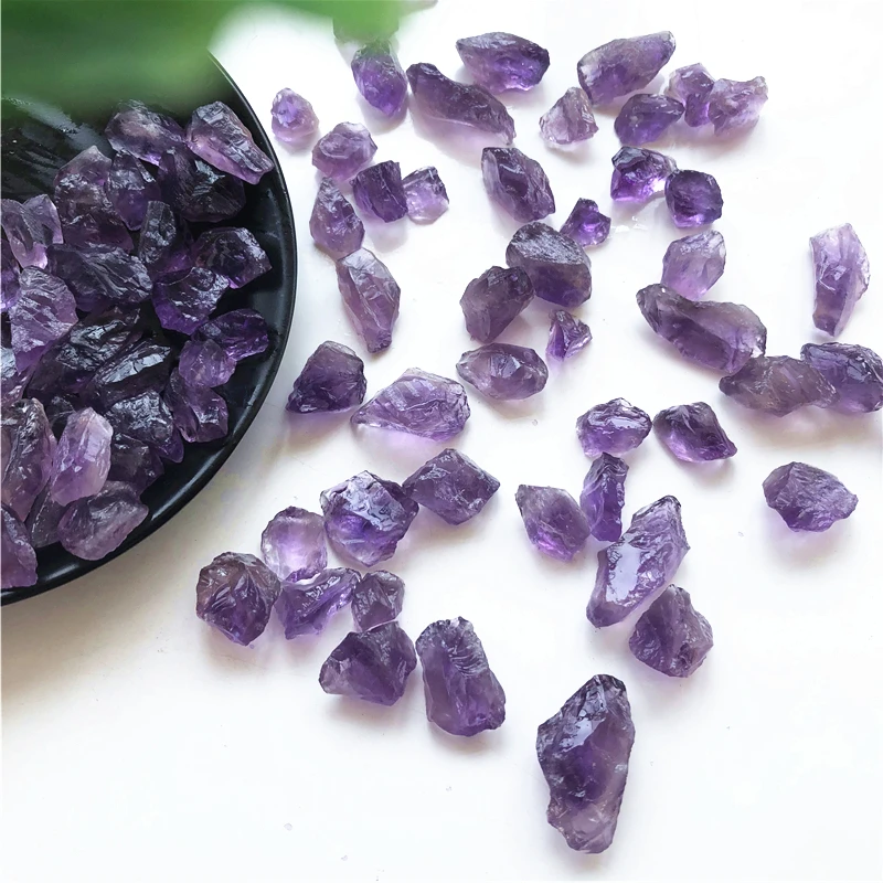 50 г Высококачественный Натуральный Необработанный Аметист гравий камень кварц
