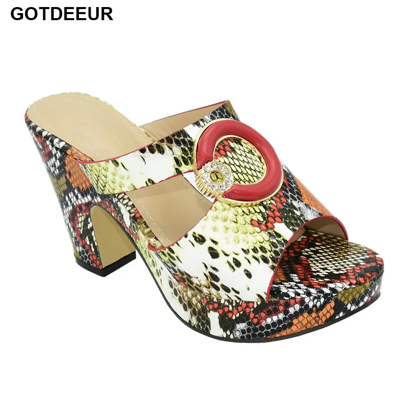 Новейший дизайн Свадебные женские туфли в африканском стиле Итальянская обувь