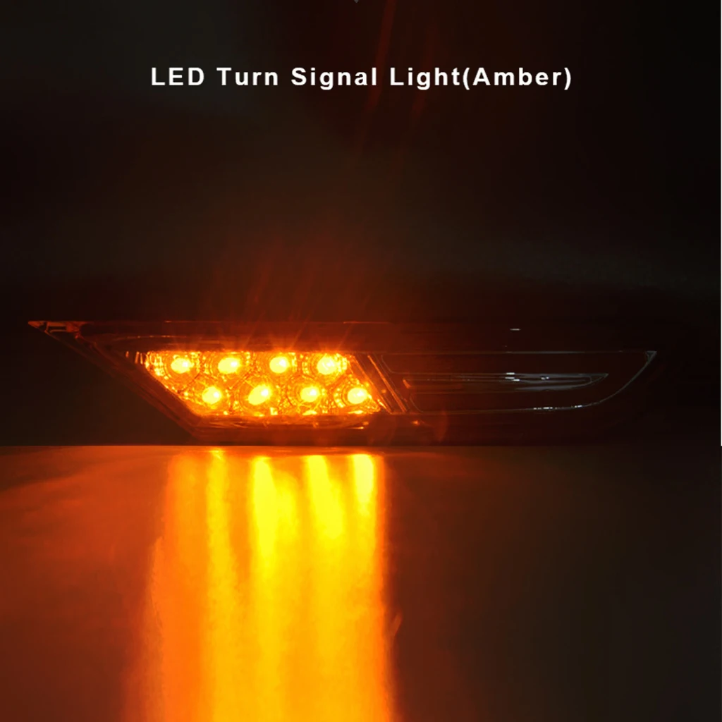 2 шт. без ошибок в 1 Передний фонарь Янтарный указатель поворота Белый DRL ходовая