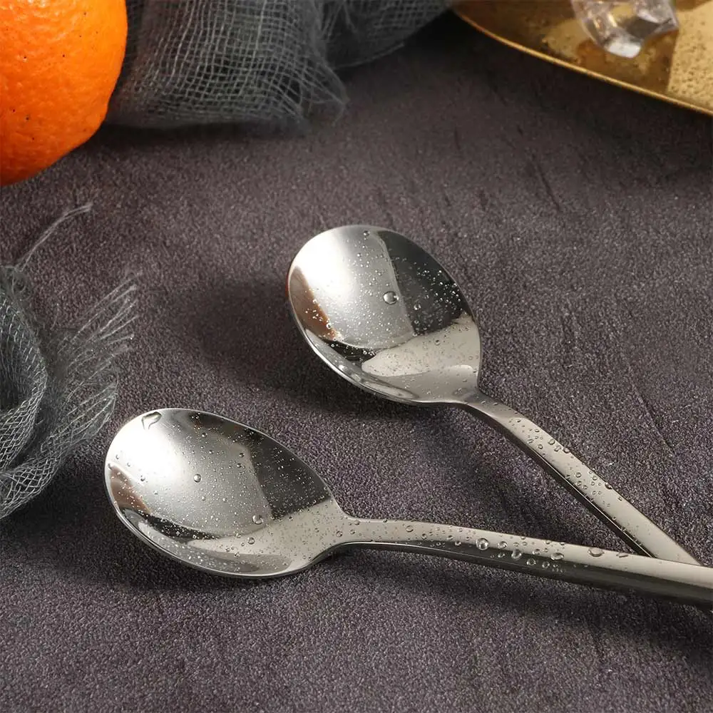 Практичный Нержавеющая сталь столовая ложка Чай десерт Кофе смешивания c