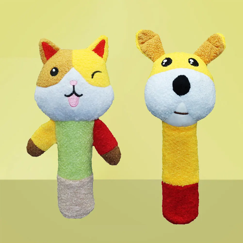 От 0 до 3 лет Детские Погремушки Мультфильм встряхнуть и понять чучело игрушка с