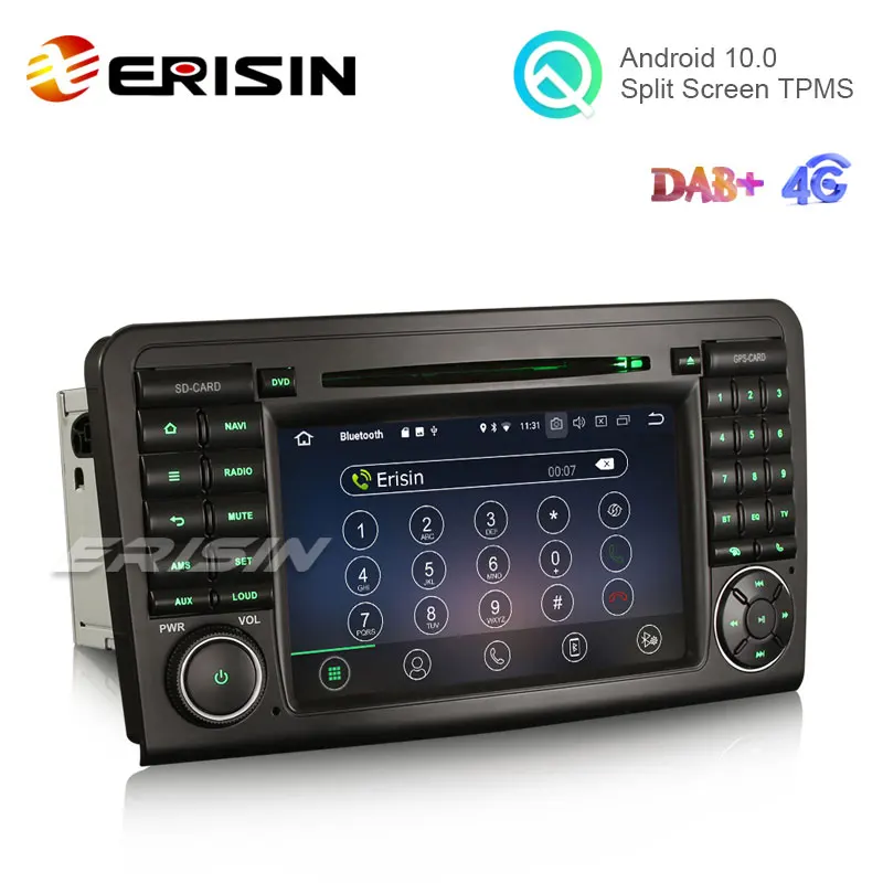 Erisin ES5961L 7 &quotAndroid 10 0 Автомобильная стерео DVD для Mercedes Benz ML/GL Class W164 X164 DAB + CarPlay Navi GPS Wifi