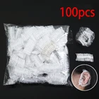 100 шт Одноразовая крышка для ушей пластиковая водонепроницаемая крышка для защиты ушей s Салон Парикмахерская Защитная крышка для душа инструмент