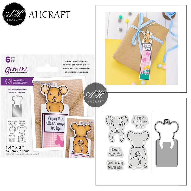 

AHCRAFT Mouse Tag Frame Metal Cutting Dies for DIY Scrapbooking Photo Album Decorative Embossing Stencil Seal