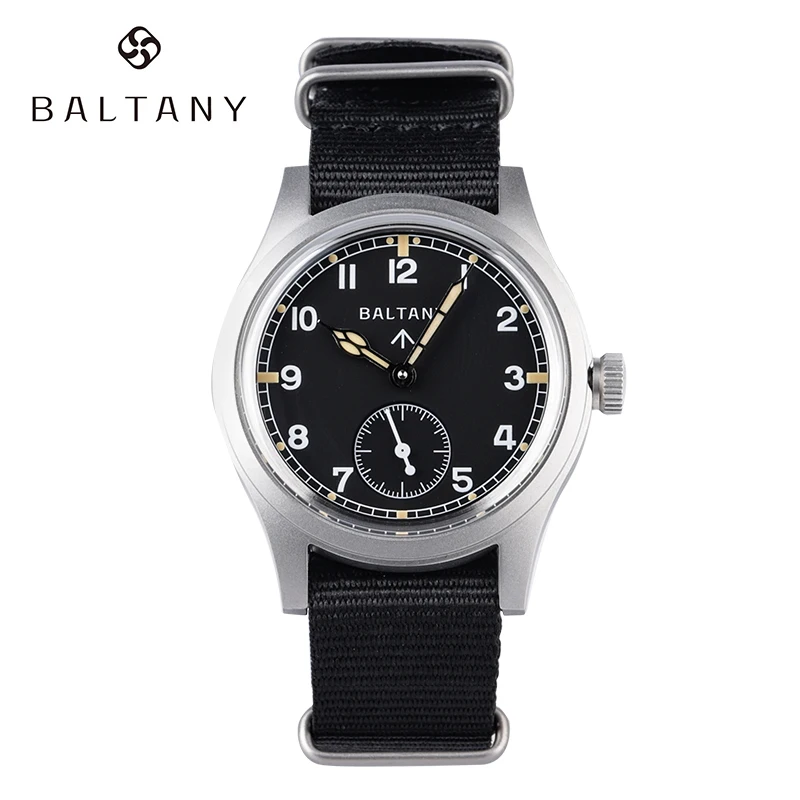 

Baltany Retro Automatic Watch Men NATO Strap Small Seconds St1701 Classic Subsecond Hand Mechanical Vintage Watch