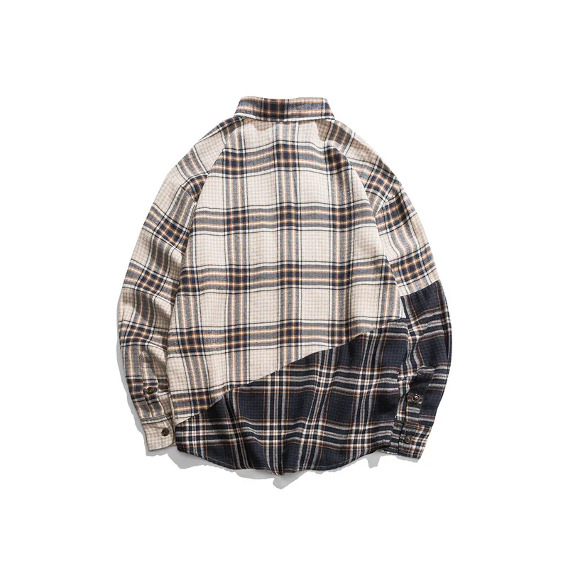

Women Blouses Turn-down New Loose Outwear Autumn Shirts Plaid All-match Long-sleeve Harajuku Female Plaid Shirt
