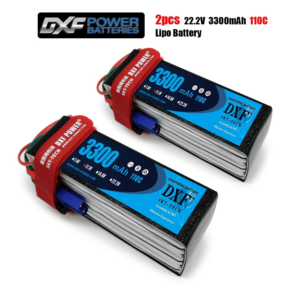 Аккумулятор DXF Lipo 6S 22 2 в 3300 мАч 110C для радиоуправляемого квадрокоптера вертолета