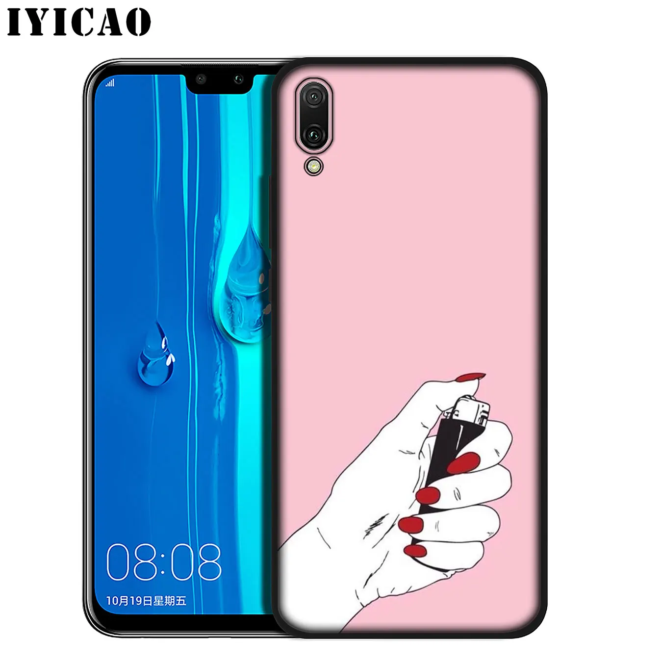 Мягкий силиконовый чехол IYICAO для телефона лучший друг розовый Huawei Mate 30 20 10 Pro Nova 5i 4