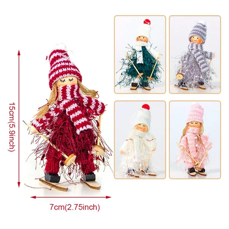 Рождественская кукла с кисточками украшение для дома подвеска в виде ангела